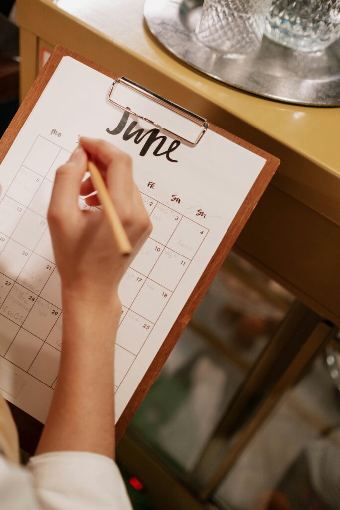 Kalender Klemmbrett