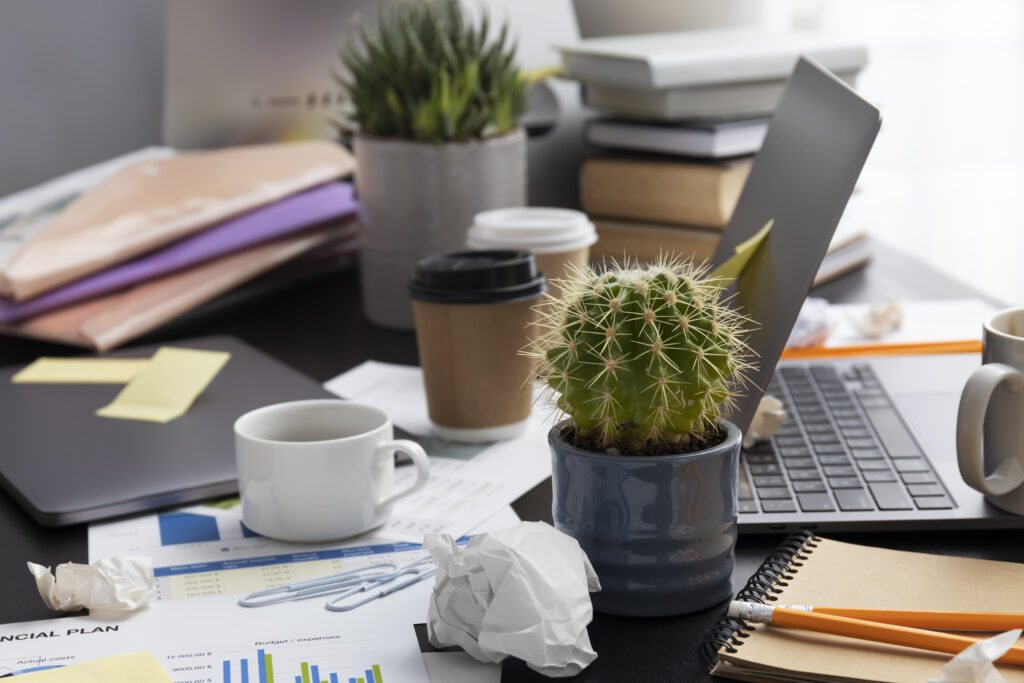 Unordentlicher Arbeitsplatz